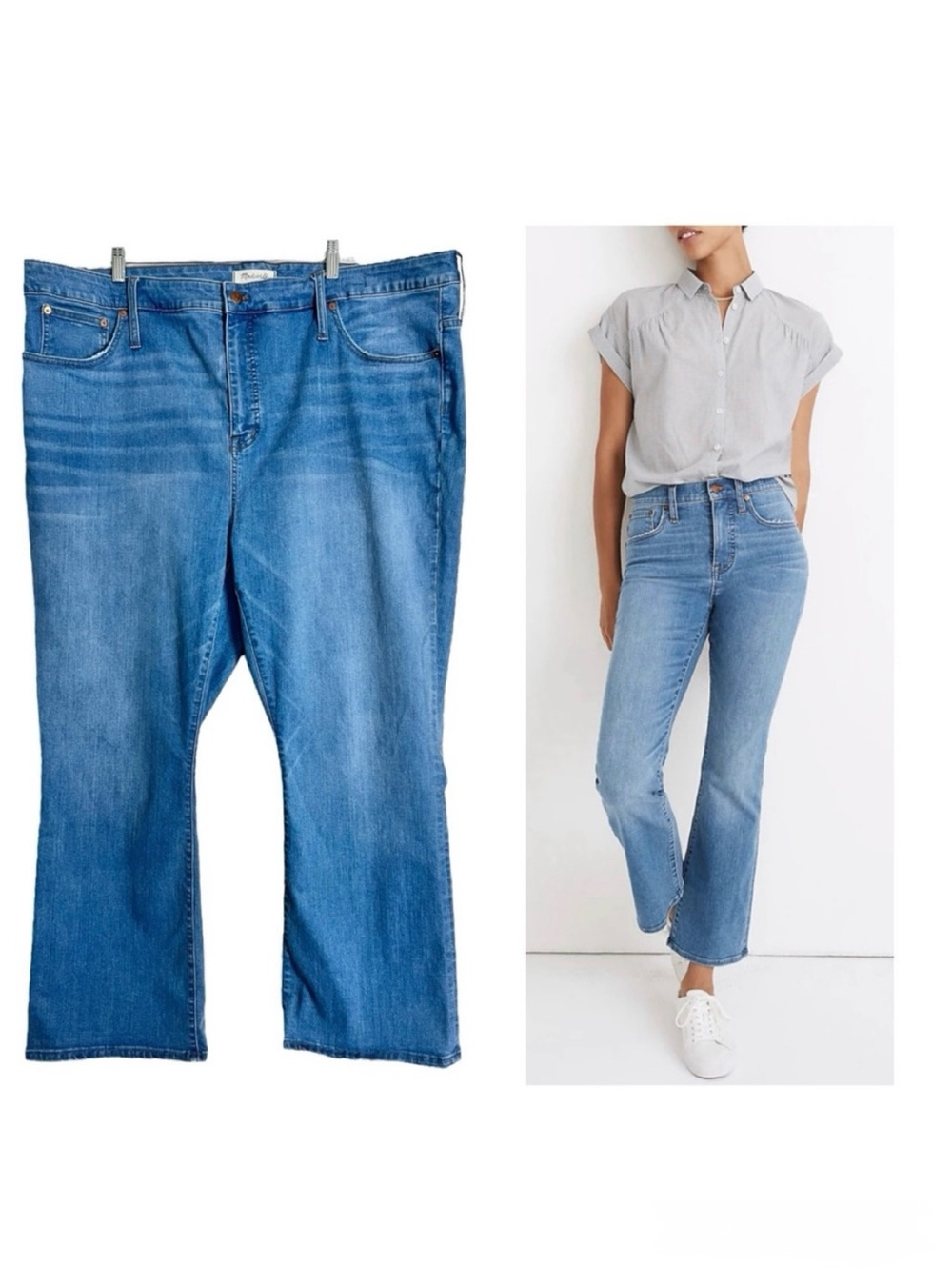 Madewell Tall Cali Demi-Boot Jeans in Timpson Wash Size 37
